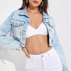 Fringe denim jacket